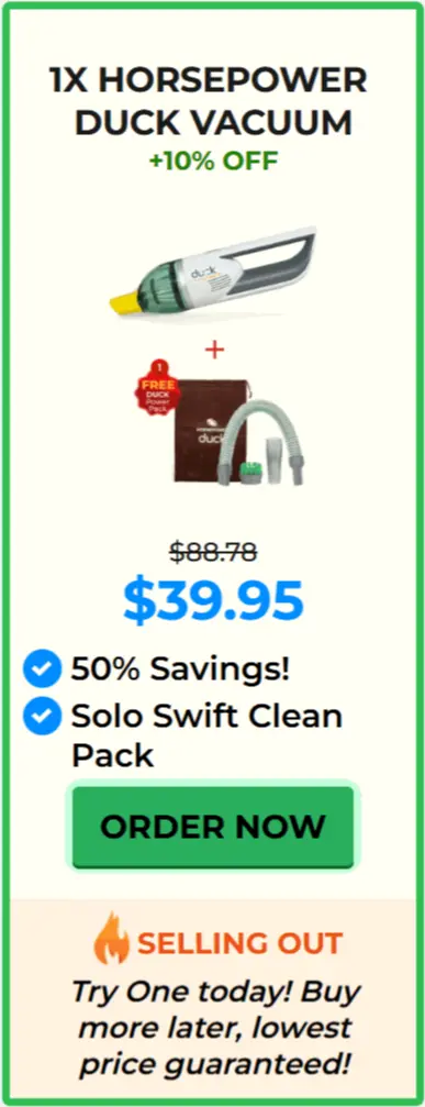Horsepower Duck Vacuum offer package price 